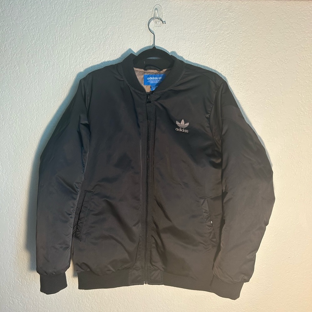 Adidas Bomber Jacket with Peanut Butter interior SIZE Medium Unisex